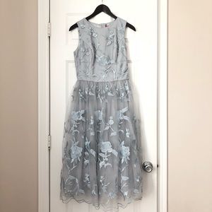 Chi Chi London Lace Midi dress with 3D flowers